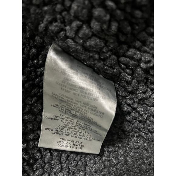 LEVI’S Sherpa MEDIUM Trucker Brown Military Jacket Removable Hood - Picture 7 of 13